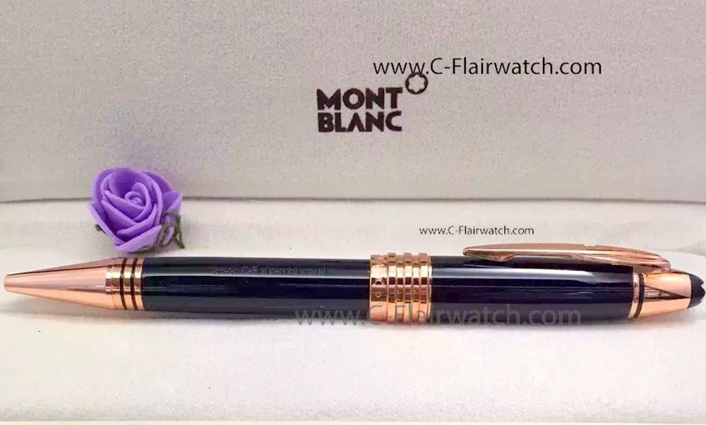 High Quality Replica JFK Montblanc Rose Gold&Black Ballpoint Pen